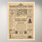 Vintage Newspaper Design Poster