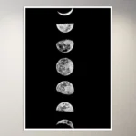 Phases of the Moon Astronomy Poster