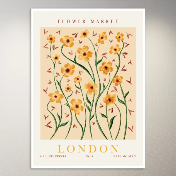 Flower Market London | Art Poster