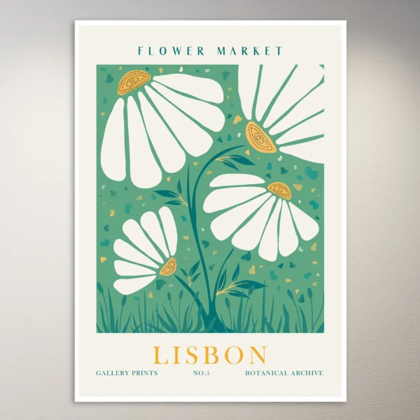 Flower Market Lisbon | Art Poster