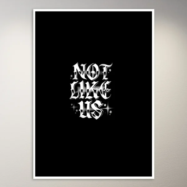 Not Like Us | Money Mindset Poster