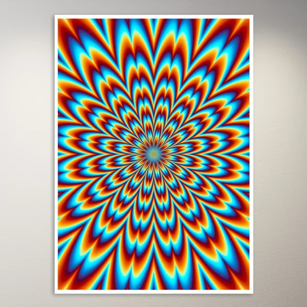 Psychedelic Optical Illustion Poster