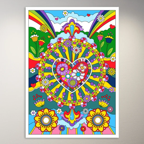 Trippy Art Poster  | Neon Drop