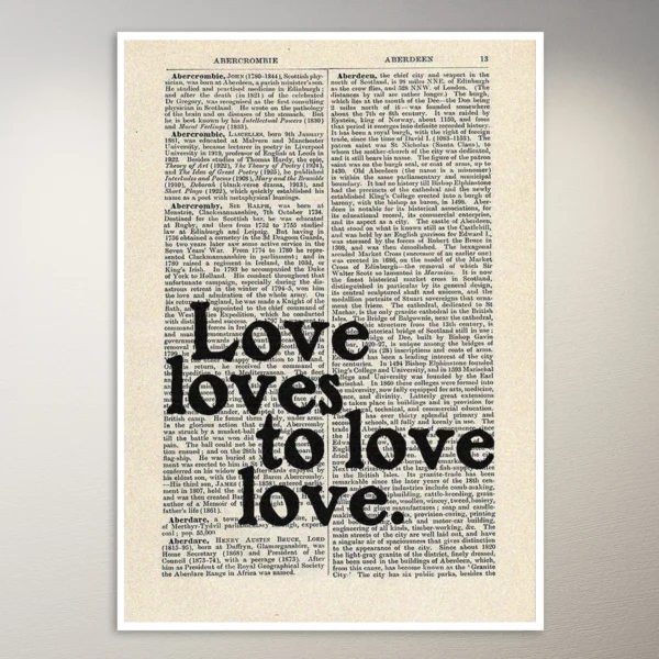 Love loves to love love. | Aesthetic Poster