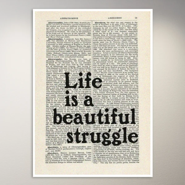 Life is a beatiful struggle | Aesthetic Poster