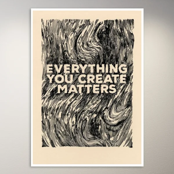 Everything you create matters | Aesthetic Poster