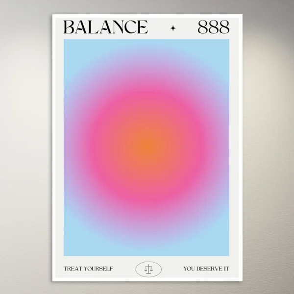 Balance 888 | Positvity Poster | Aesthetic Poster