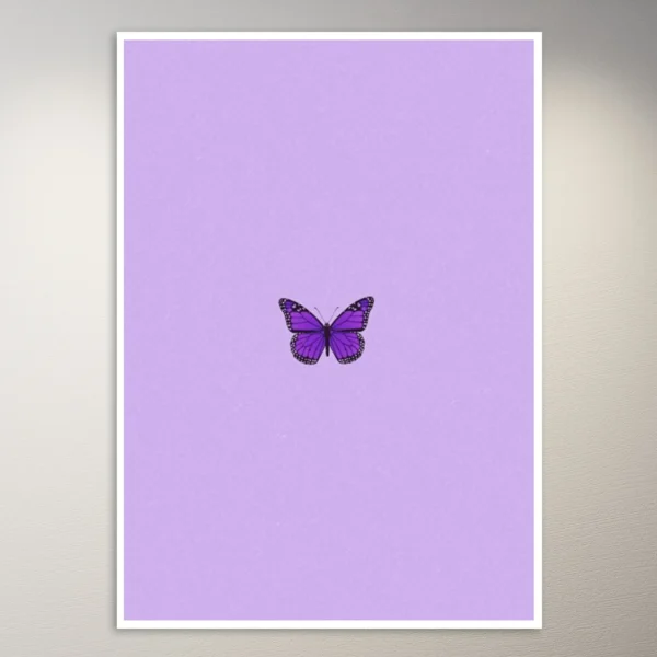 Butterfly | Cute Lilac Aesthetic Poster