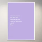 It's not always easy | Cute Lilac Aesthetic Poster