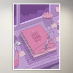 Good things take time | Cute Lilac Aesthetic Poster