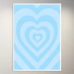 Vintage Blue Heart | Aesthetic Poster