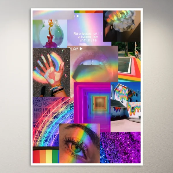 Rainbow Aesthetic Moodboard | Aesthetic Poster