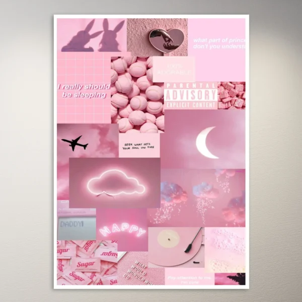 Pink Aesthetic Moodboard | Aesthetic Poster