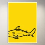 Yellow Whale Cute Aesthetic Poster