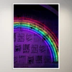 Rainbow Aesthetic Neon Poster