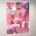 Cute Pink Aesthetic Moodboard Poster