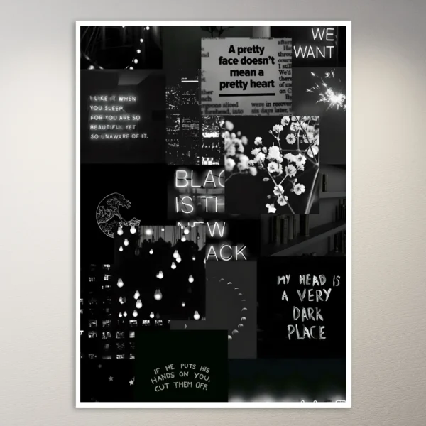 Noir Moodboard Aesthetic Poster