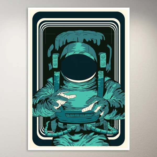 Astronaut Vintage Aesthetic Poster