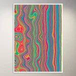 Trippy Art Poster | Dripping colours