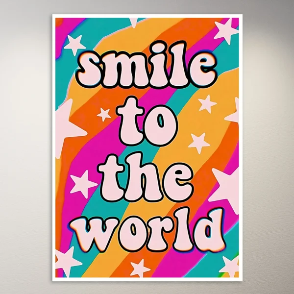 Smile to the world | Aesthetic Poster