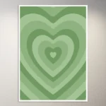 Green Vintage Heart | Aesthetic Poster