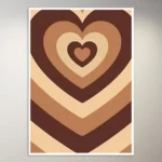 Brown Vintage Heart | Aesthetic Poster