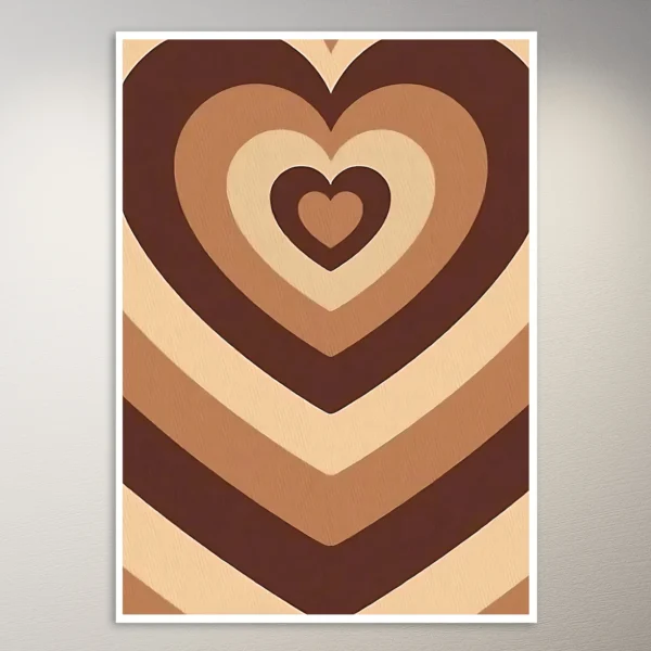 Brown Vintage Heart | Aesthetic Poster