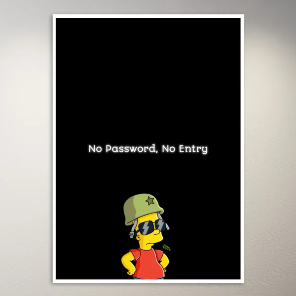 No Password, No Entry | Aesthetic Poster