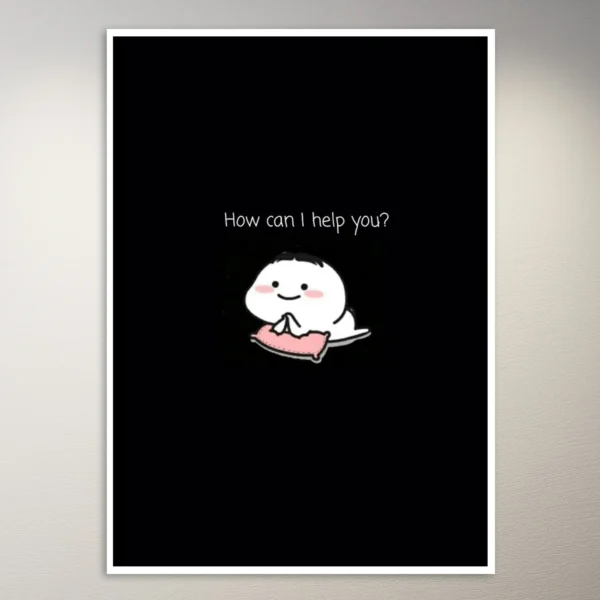 How can I help you? | Cute Aesthetic Poster