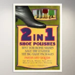 Vintage 2 in 1 Shoe Polish Poster