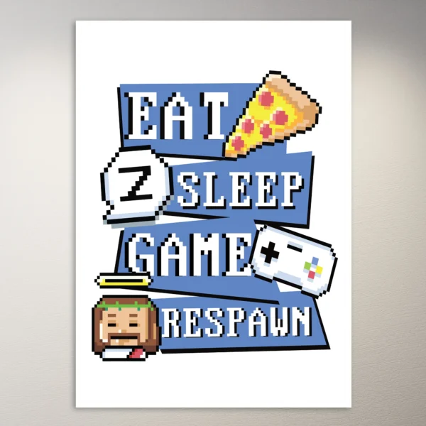 Eat Sleep Game Respawn | Gaming Poster