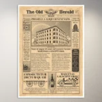 Vintage Newspaper Design Poster