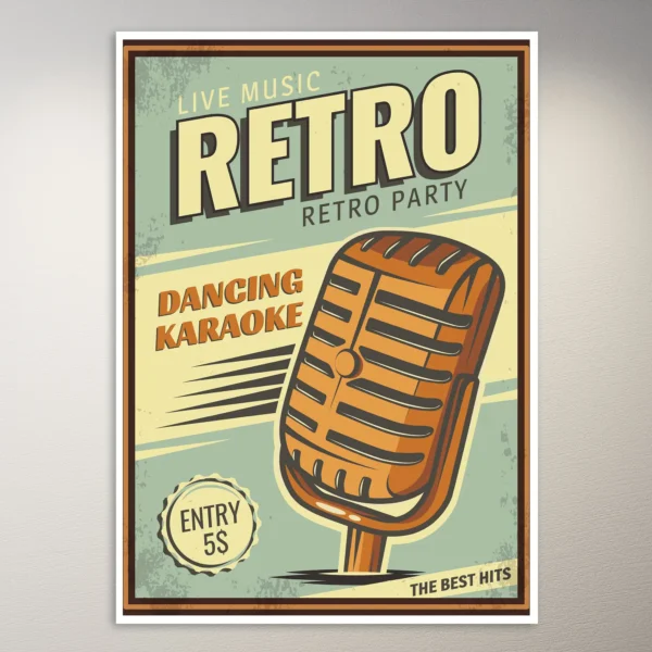 Vintage Retro Party Poster