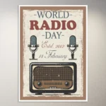 Vintage World Radio Day Poster