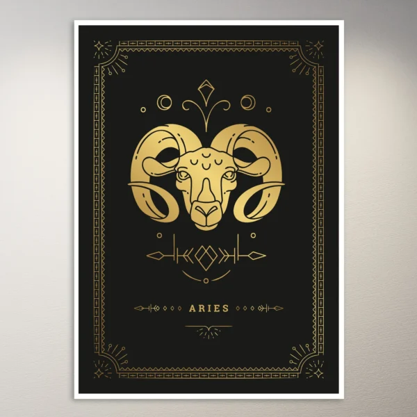 Aries Zodiac Poster