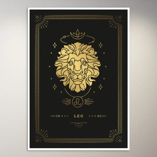 Leo Zodiac Sign Poster