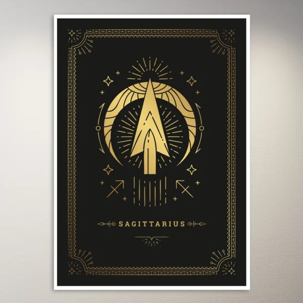 Sagittarius Zodiac Sign Poster