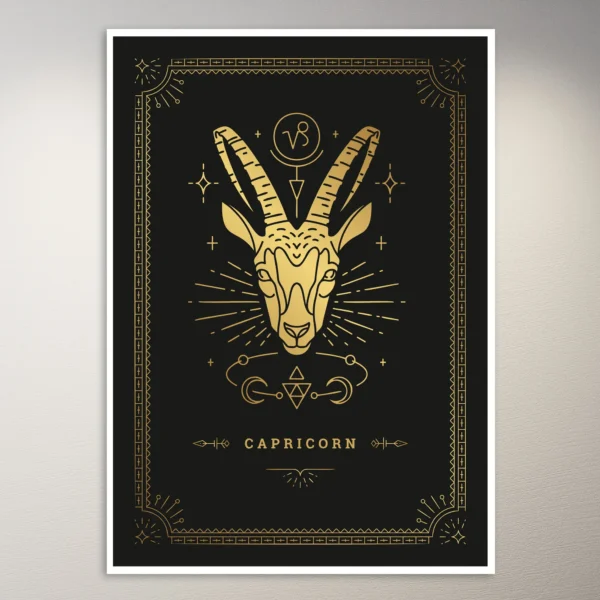 Capricorn Zodiac Sign Poster