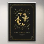 Pisces Zodiac Sign Poster