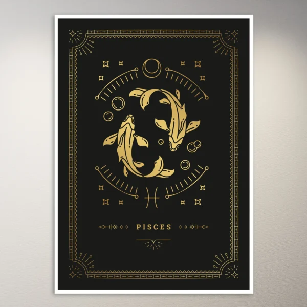 Pisces Zodiac Sign Poster