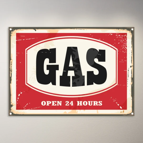 Vintage Poster | Gas Station Sign Poster